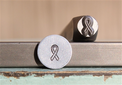 Brand New Supply Guy Design - 6mm Breast Cancer Awareness Ribbon Metal Design Stamp - SGCH-486