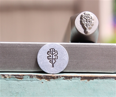 A Supply Guy Design - 8mm Oak Leaf Metal Design Stamp - SGCH-518