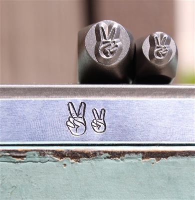 A Supply Guy Design - 5mm and 7mmTwo Finger Peace Metal Design 2 Stamp Set - SGCH-531548