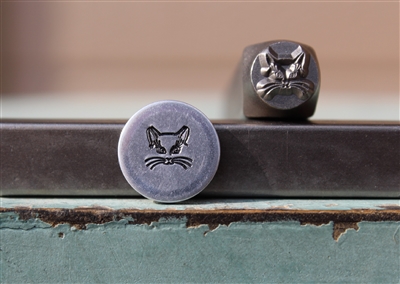 Brand New Supply Guy Design - 6mm Cat Face Metal Design Stamp - SGCH-562