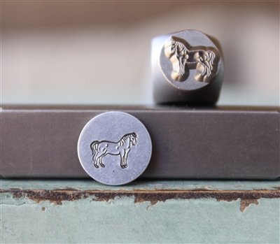 Brand New Supply Guy Design - 8mm Standing Horse Metal Design Stamp - SGCH-573