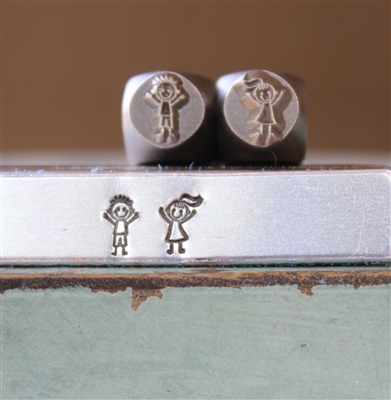 Brand New Supply Guy Design - 6mm Girl and Boy Metal Design 2 Stamp Set - SGCH-584583