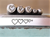 A Supply Guy Design - 7mm, 6mm, 5mm, 3mm, 1.5mm Simple Heart Metal Design 5 Stamp Set - SGCH-757778425575