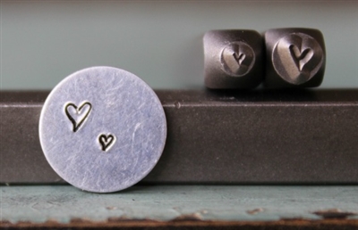 Brand New Supply Guy Design - 1.5mm and 3mm Jenna Sue Heart Metal Design Stamp Set - SGCH-8687