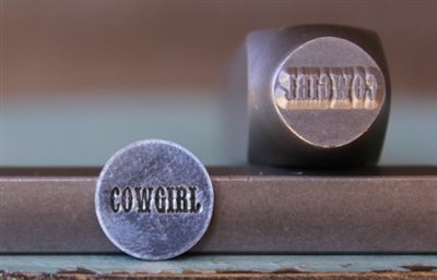 Brand New Supply Guy Design - "Cowgirl" Word Metal Design Stamp - SGCH-88