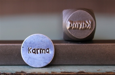 Brand New Supply Guy Design - "Karma" Word Metal Design Stamp - SGCH-94
