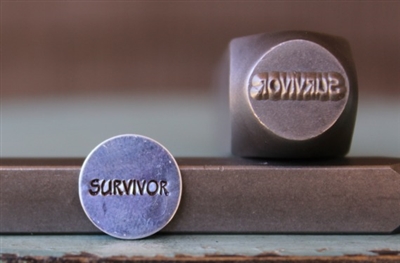 Brand New Supply Guy Design - "Survivor" Word Metal Design Stamp - SGCH-96