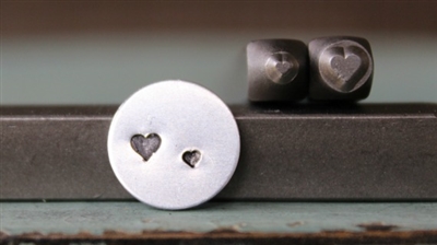 Brand New Supply Guy Design - 1.5mm and 3mm Solid Heart Metal Design Stamp Set - SGCH-9798