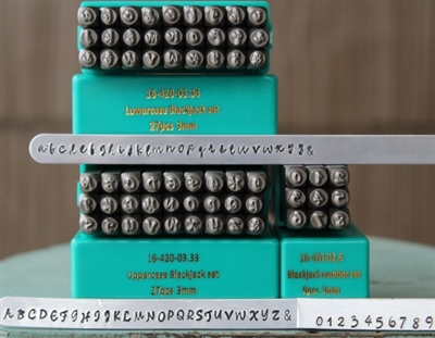 Brand New 3mm Blackjack Font Alphabet Letter Combination with Number Stamp Set - SGCH-BJULN3MM