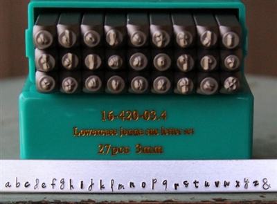 3mm Jenna Sue Font Alphabet Letter Lowercase Stamp Set - SGCH-JSL3MM