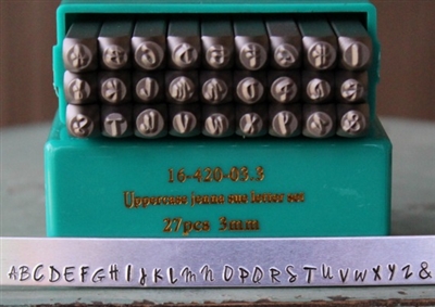 3mm Jenna Sue Font Alphabet Letter Uppercase Stamp Set - SGCH-JSU3MM