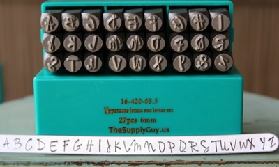 6mm Jenna Sue Font Alphabet Letter Uppercase Stamp Set - SGCH-JSU6MM
