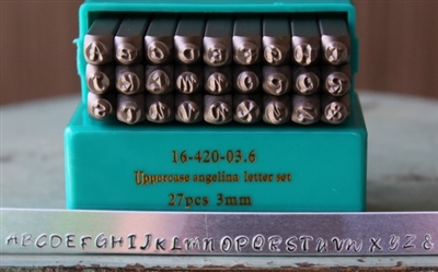 3mm Angelina - Posh Font Alphabet Letter Uppercase Stamp Set - SGCH-PSU3MM