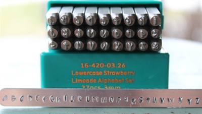 2.5mm Strawberry Limeade Font Alphabet Letter Lowercase Stamp Set - SGCH-STRAWL3MM