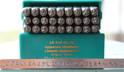 3mm Strawberry Limeade Font Alphabet Letter Uppercase Stamp Set - SGCH-STRAWU3MM