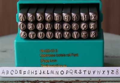 4mm Tootsie Roll - Cashew Apple Ale Font Alphabet Letter Uppercase Stamp Set - SGCH-TOOTU4MM