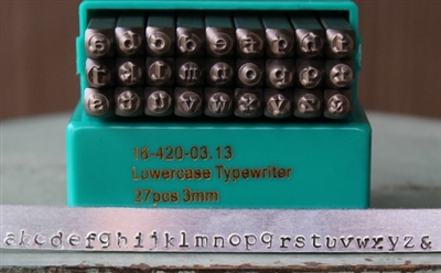 3mm Typewriter Font Alphabet Letter Lowercase Stamp Set - SGCH-TPL3MM