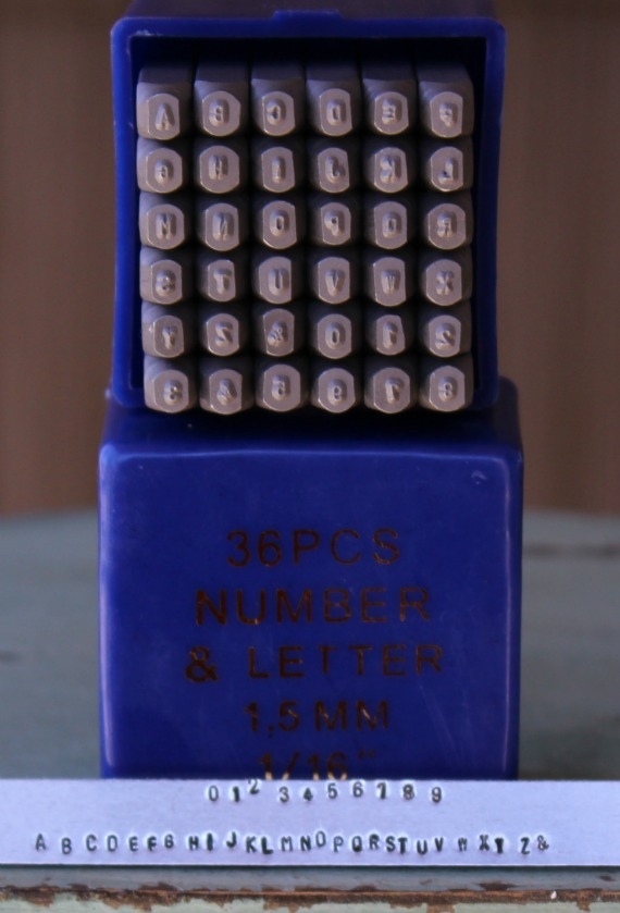 2mm Typewriter Font Metal Letter and Number Alphabet Stamp