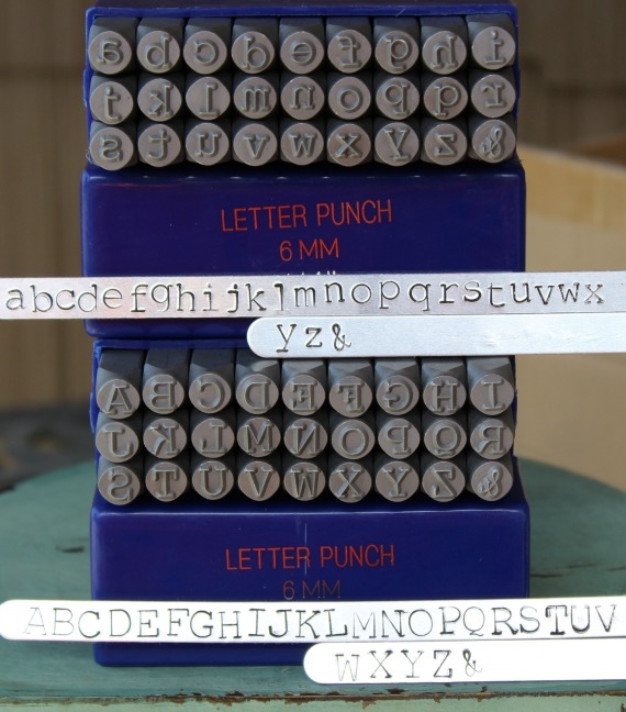 6mm Typewriter Font Metal Letter Alphabet Stamp Combination Set - SGCSE-16UL