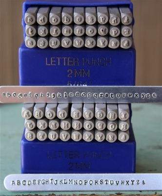 2mm Typewriter Font Metal Letter Alphabet Stamp Combination Set - SGCSE-7UL