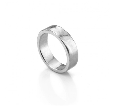Impress Art Pewter 6mm Size 5 Ring Metal Stamping Ring - 1 Ring - SGDO5R049