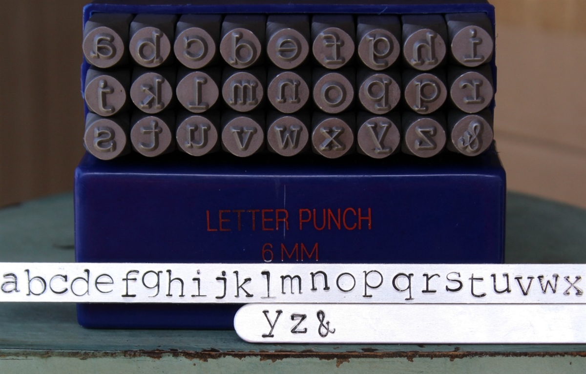 6mm Typewriter Font Metal Letter Alphabet Stamp Lowercase Set