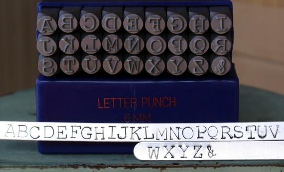 ImpressArt Typewriter Font Metal Letter Stamps, 3mm Uppercase Steel Alphabet Punch Set