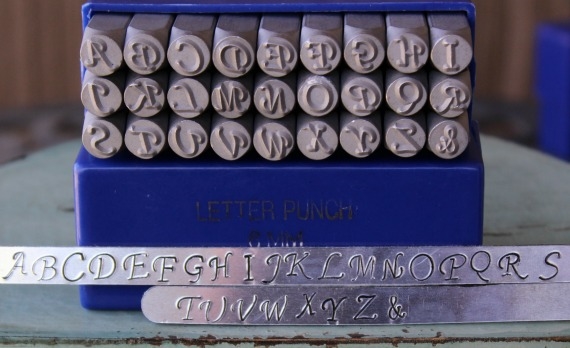 6mm Elegant - Corsiva Font Metal Letter Alphabet Stamp Uppercase Set -  SGE-6U