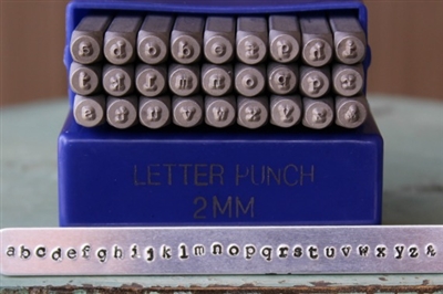 2mm Typewriter Font Metal Letter Alphabet Stamp Lowercase Set - SGE-7L