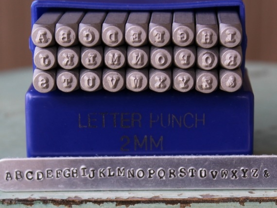 2mm Typewriter Font Metal Letter Alphabet Stamp Uppercase Set - SGE-7U