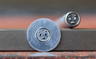 Emoji Face - Fearful Metal Design Stamp - SGEM-22