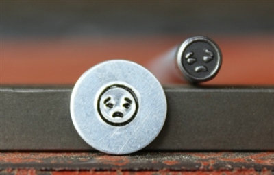 Emoji Face - Worried or Scared Metal Design Stamp - SGEM-27
