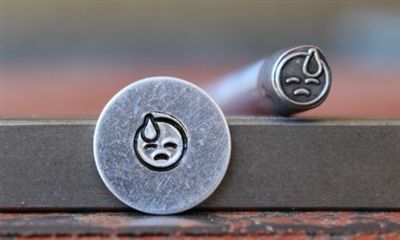 Emoji Face - Cold Sweat Metal Design Stamp - SGEM-33