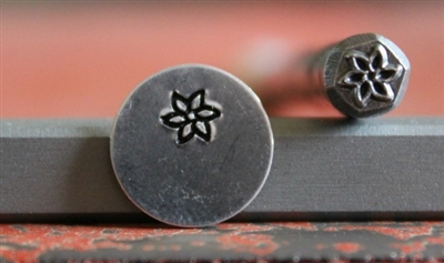 6 Petal Flower Metal Design Stamp - SGF-9