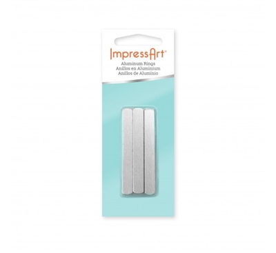 Impress Art Aluminum 1/4" x 2 1/4" 18G Large 7-9 Ring Metal Stamping Blank - 11 Pack - SGIAD124J146