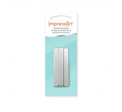 Impress Art Aluminum 1/4" x 2" 18G Small 4-6 Ring Metal Stamping Blank - 11 Pack - SGIAD124J151