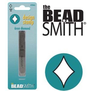 Beadsmith Diamond Card Metal Design Stamp - SGLPSD65