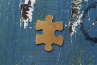 Brass 24mm x 32mm Puzzle Piece Metal Stamping Blank - 5 Pack - SGMSB-2021