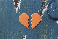 Copper 26mm x 16mm Broken Heart Metal Stamping Blank - 2 Sets - SGMSC-2093