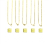 Impress Art Personal Impressions 11mm Square Gold Plated 5 Necklace Metal Stamping Kit - 5 Pack - SGPI16 - 5