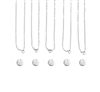 Impress Art Personal Impressions 10mm Circle Silver Plated 5 Necklace Metal Stamping Kit - 5 Pack - SGPI21 - 5