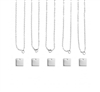 Impress Art Personal Impressions 11mm Square Silver Plated 5 Necklace Metal Stamping Kit - 5 Pack - SGPI26 - 5