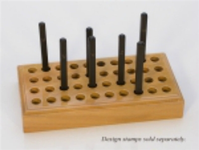 40 Hole Wood Metal Stamp Stand - SGPUN-140.00