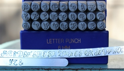 6mm Monogram Font Metal Uppercase Letter Alphabet Stamp Set - SGPUN-740.00