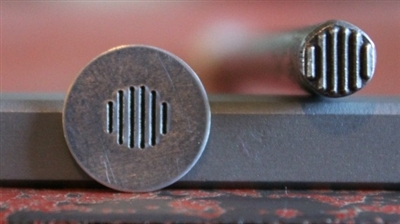 Vertical Line Metal Design Stamp SGS-4