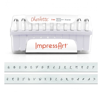 Impress Art 3mm Charlotte Font Metal Letter Alphabet Uppercase Stamp Set - SGSC1230A-3MM