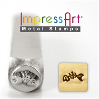 Impress Art Fish Skeleton Metal Design Stamp - SGSC1519-E-6MM