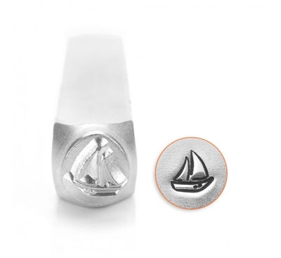 Impress Art Sail Boat Metal Design Stamp - SGSC1519-O-6MM