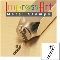 Impress Art Candy Cane Metal Design Stamp - SGSC1520-D-6MM