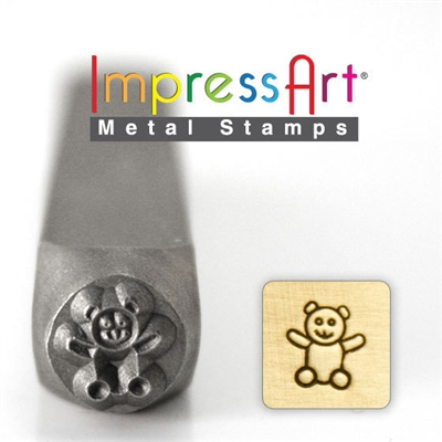 Impress Art Teddy Bear Metal Design Stamp - SGSC155-B-6MM